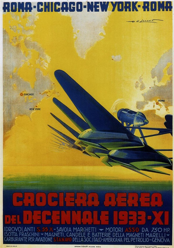Air Cruisers Crociera Aerea 1933 poster  Print